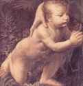 Мадонна в скалах. Мария с младенцем Иисусом, младенцем Иоанном Крестителем и ангелом. - 1483-1486198 x 123 смХолстВозрождениеИталияПариж. Лувр