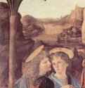 Крещение Христа. Фрагмент - 1472-1475Дерево, маслоВозрождениеИталияФлоренция. Галерея УффициНаписана совместно с Андреа Вероккьо