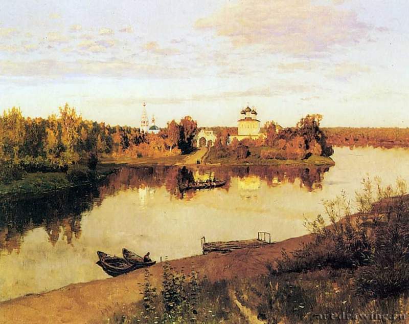 Вечерний звон, 1892 г. - Холст, масло; 87 х 107,6 см. Государственная Третьяковская галерея. Москва. Россия.