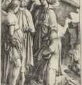 Авраам и три ангела. 1511 - Резцовая гравюра на меди. Вена. Собрание графики Альбертина. Нидерланды.