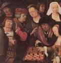 Шахматная партия - Первая треть 16 векаДерево, маслоВозрождениеНидерландыБерлин. Картинная галерея