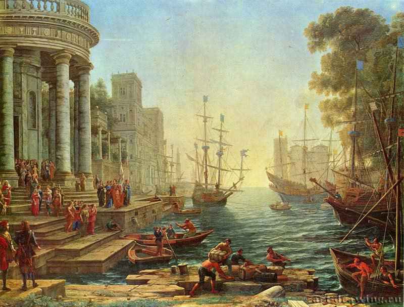 Лоррен Клод: Отплытие св. Урсулы - 1641 113 x 149 см Холст, масло Барокко Франция и Италия Лондон. Национальная галерея