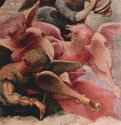Мадонна на троне, ангелы и святые. Слева: свв. Екатерина Александрийская и Августин; справа: свв. Себастьян и Антоний. Фрагмент - 1521Холст, маслоВозрождениеИталияБергамо. Санто Спирито