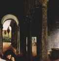 Прощание Христа с Марией. Фрагмент - 1521Холст, маслоВозрождениеИталияБерлин. Картинная галереяЗаказчик - Доменико Тасси из Бергамо; на картине его жена Элизабетта Рота изображена в роли донатора