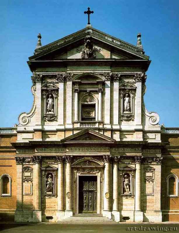Церковь Санта Сусанна. Фасад. 1597-1603 - Рим. Италия.
