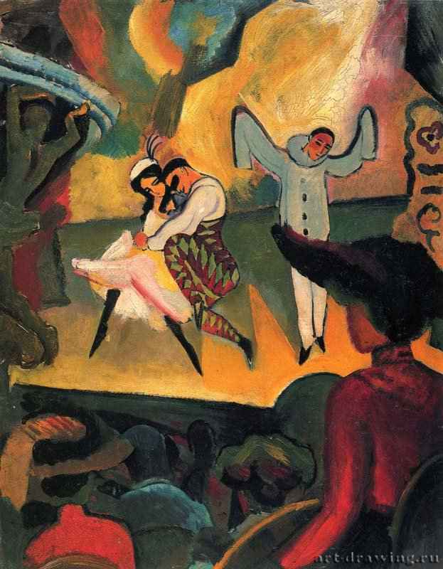 Русский балет - 1912103 x 81 смХолст, маслоЭкспрессионизмГерманияБремен. КунстхаллеОбъединение художников "Синий всадник"