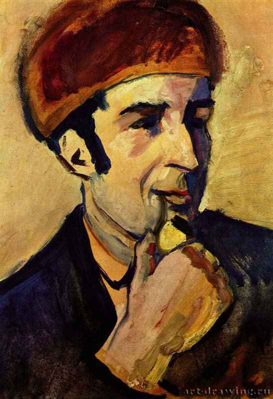 Портрет Франца Марка - 191050 x 39 смКартон, маслоЭкспрессионизмГерманияБерлин. Новая национальная галереяОбъединение художников "Синий всадник"