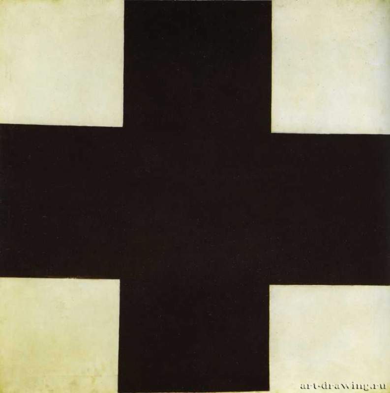 Черный крест, 1923 - 1931 г. - Холст, масло; 106,4 х 106,4 см. Государственный Русский музей. Санкт-Петербург. Россия.