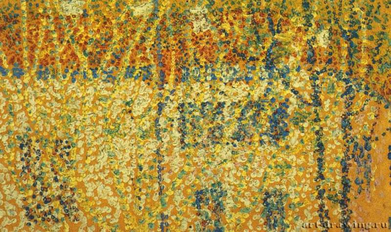 Пейзаж, 1906 - 1907 г. - Масло, холст на дереве; 19,2 х 31 см. Государственный Русский музей. Санкт-Петербург. Россия.