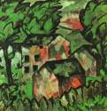 Пейзаж с красными домами, 1910 - 1911 г. - Гуашь; 107 х 106 см. Художественный музей. Базель. Россия.