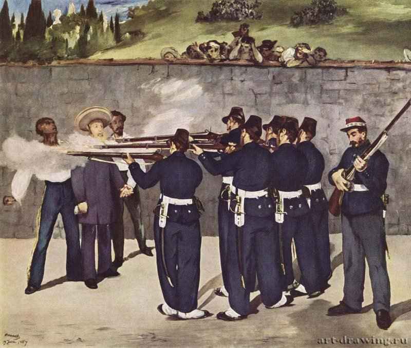 Расстрел императора Максимилиана - 1868252 x 305 смХолст, маслоИмпрессионизмФранцияМангейм. Кунстхалле