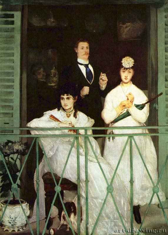 На балконе - 1868-1869169 x 125 смХолст, маслоИмпрессионизмФранцияПариж. Музей Орсэ