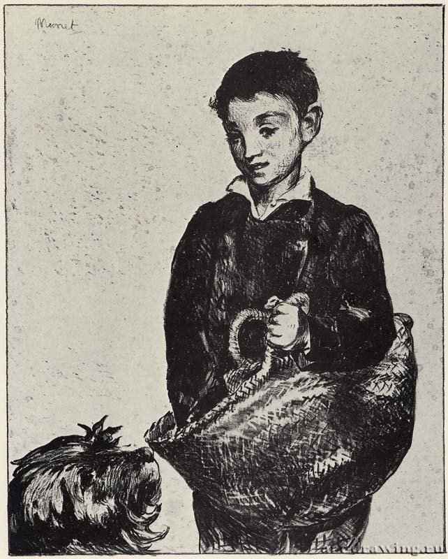 Уличный мальчишка. 1862 - 287 х 277 мм Литография Частное собрание Франция