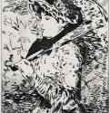 Жанна (Портрет Жанны Демарси). 1882 - 154 х 107 мм Офорт с акватинтой Франция. Частное собрание Франция