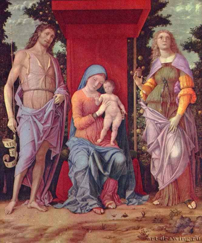 Мадонна со св. Марией Магдалиной и Иоанном Крестителем - Последняя треть 15 века136 x 114 смХолстВозрождениеИталияЛондон. Национальная галерея