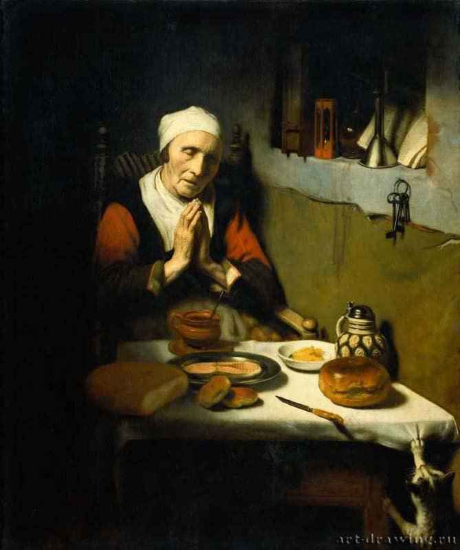 Молитва старушки (Бесконечная молитва). 1656 - Холст, масло 134 x 113 Риксмузеум Амстердам