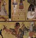 Гробница Ипи. Пастух. 1298-1235 до н.э. - Мастер гробницы Ипи. 22 x 20 см. Настенная роспись. Египет. Фивы. Гробница Ипи.