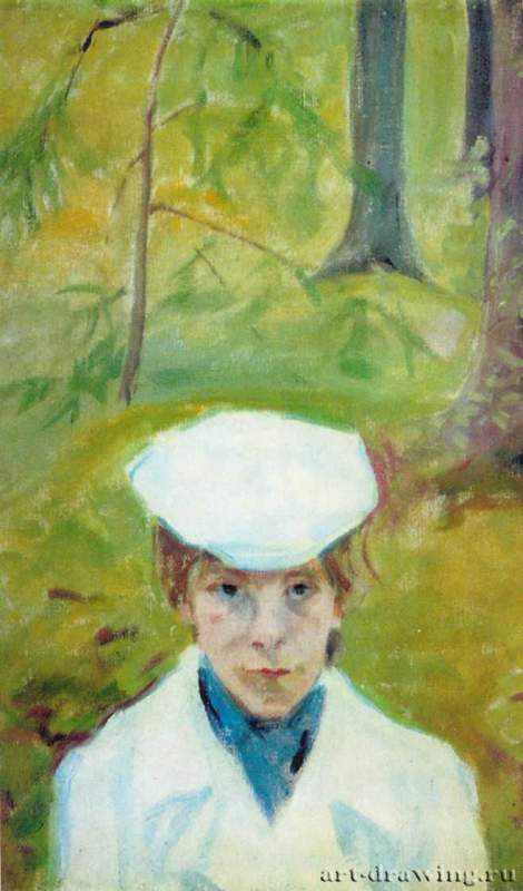 Портрет Е. Г. Гуро, 1910 г. - Масло.