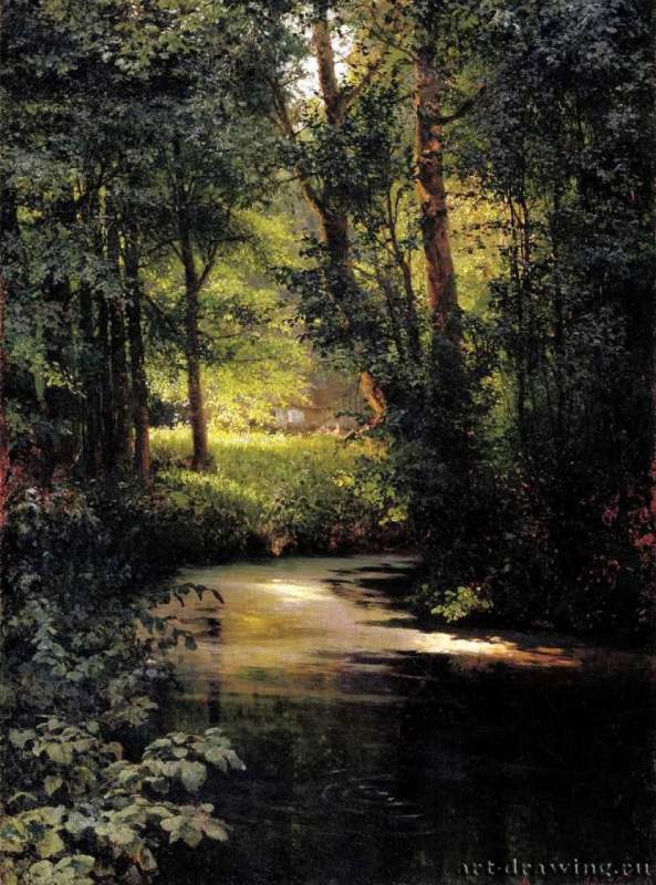 Лесной ручей. Весной, 1890 г. - Холст, масло; 75 х 56 см. Россия.