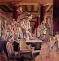 Зал для хранения скульптуры во время перестройки музея - 184846 x 57 смПастель, бумагаРеализмГерманияБерлин. Старая Национальная галерея