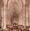 Средний неф церкви святой Елизаветы в Марбурге, 1847 г. - Карандаш, тушь и акварель, на желтоватой бумаге; 350 x 254 мм. Берлин. Гравюрный кабинет. Германия.