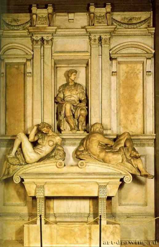 Микеланджело Буонаротти: Гробница Джулиано, герцога Немурского 1520.