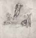 Воскресение. 1550-1564 - 326 х 286 мм. Черный мел на бумаге. Лондон. Британский музей, Отдел гравюры и рисунка.