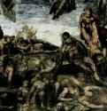 Страшный суд, фреска из Сикстинской капеллы. Фрагмент. Мертвецы встают из гробов - 1535-1541ФрескаВозрождениеИталияРим. Ватикан, Сикстинская капеллаЗаказчик - папа Климент VII, написана при папе Павле III
