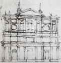 Сан Лоренцо. Проект фасада. 1516/1517-1519 - Флоренция. Дом Буонаротти.