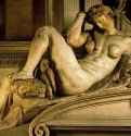 Гробница Джулиано. Ночь (символ быстротекущего времени). 1520 - Флоренция.