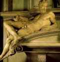 Гробница Лоренцо. Вечер (символ быстротекущего времени). 1520 - Флоренция.