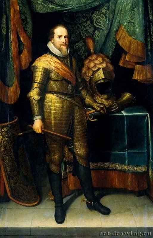 Мауриц, принц Нассауский. 1615-1620 - Масло, дерево 221,5 x 146 Риксмузеум Амстердам