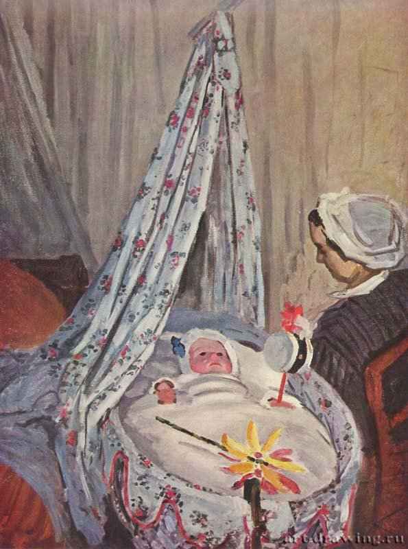 Жан Моне в колыбели - 1867Холст, маслоИмпрессионизмФранцияМерион (штат Пенсильвания). Частное собрание
