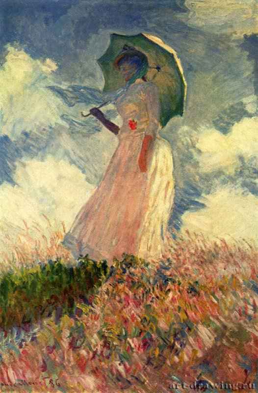 Женщина с зонтиком. Этюд - 1886131 x 88 смХолст, маслоИмпрессионизмФранцияПариж. Музей Орсэ