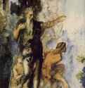Моисей снимает сандалии, увидев Землю Обетованную, 1854 г. - Акварель, карандаш; 23 x 13 см. Париж. Музей Гюстава Моро. Франция.