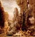 Геракл и гидра - Акварель; 25 x 20 см. Париж. Музей Гюстава Моро. Франция.