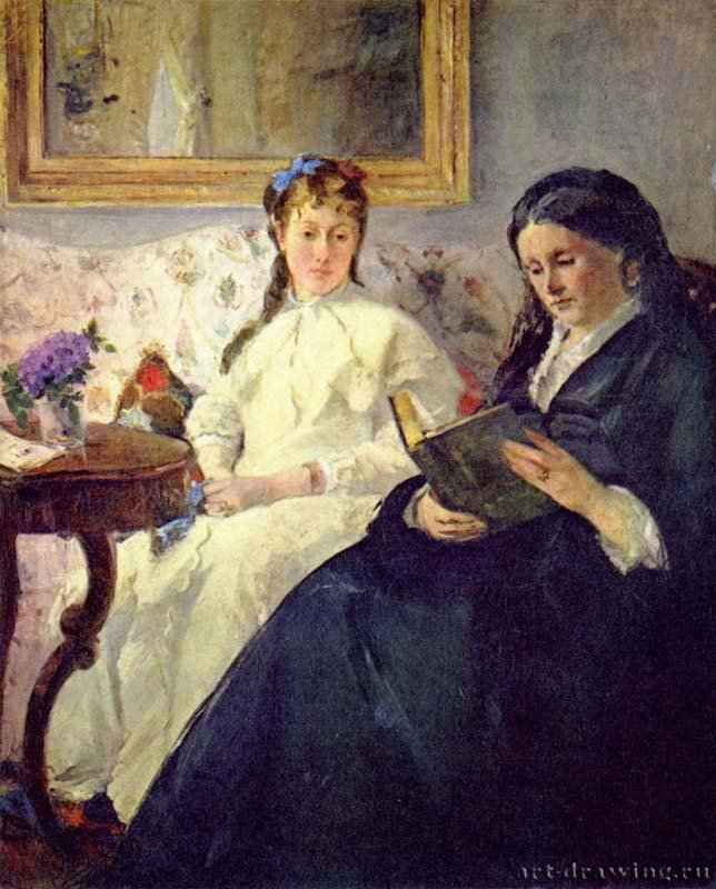 Мать и сестра художницы - 1869-1870101 x 82 смХолст, маслоИмпрессионизмФранцияВашингтон. Национальная картинная галерея