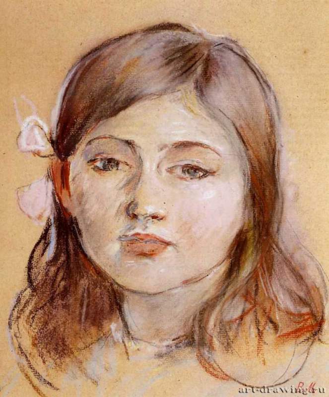 Портрет Жюли, 1889 г. - Пастель. Частное собрание. Франция.
