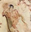 Портретные этюды Жанны Понтийон. 1893 - 290 х 220 мм Акварель по рисунку карандашом, на белой бумаге Гленко (штат Иллинойс). Собрание Пик Франция