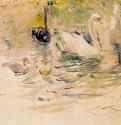 Лебеди, 1888 г. - Бумага, акварель. Частное собрание. Франция.