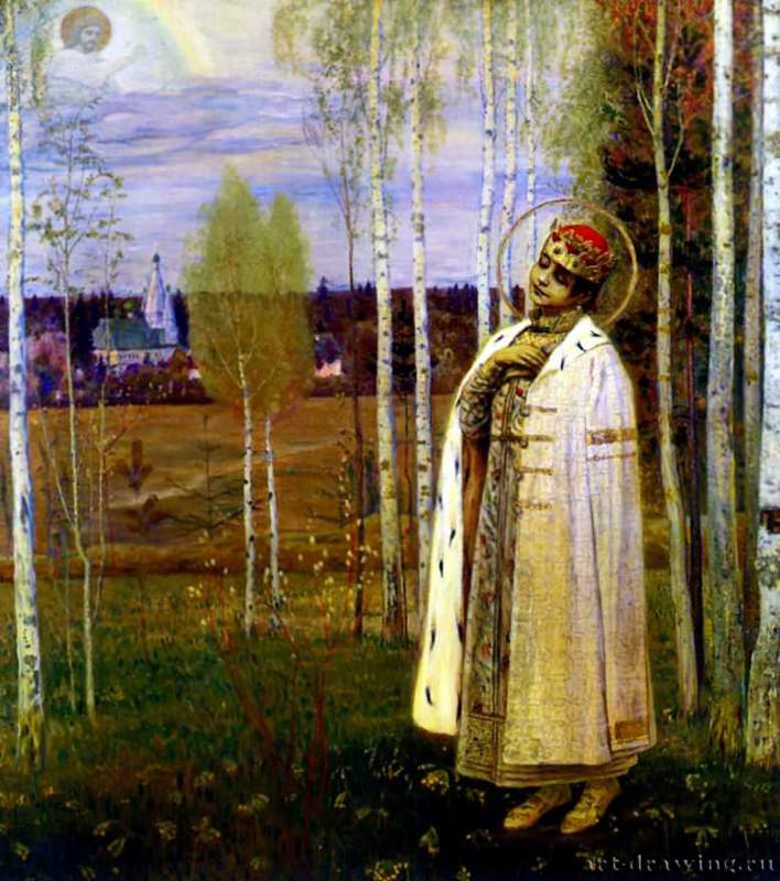 Дмитрий-царевич убиенный, 1899 г. - Холст, масло; 197 х 175 см. Символизм. Россия. Санкт-Петербург. Государственный Русский музей.