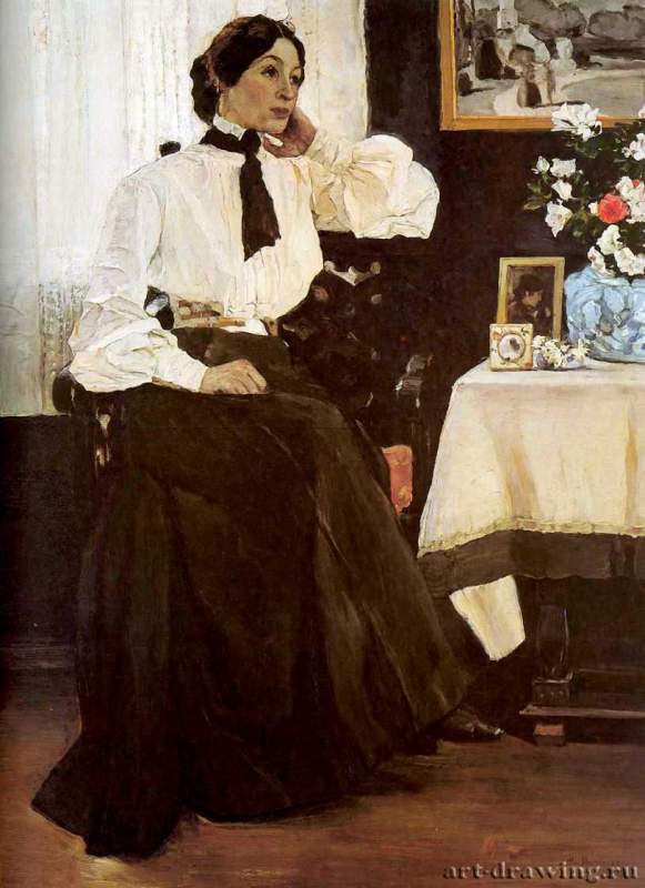 Портрет Екатерины Петровны Нестеровой, 1905 г. - Холст, масло; 142,5 x 107,8 см. Символизм. Москва. Государственная Третьяковская галерея. Россия.