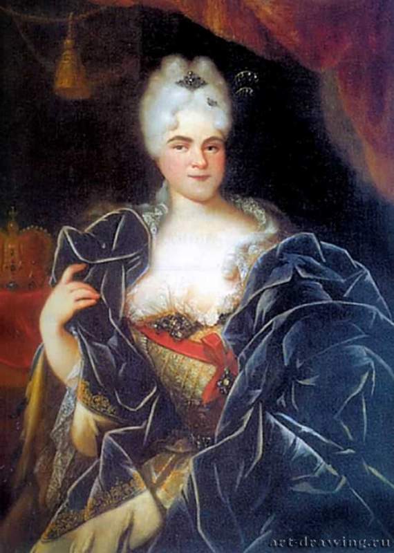И. Никитин: Портрет Екатерины I -  1717 Масло Россия