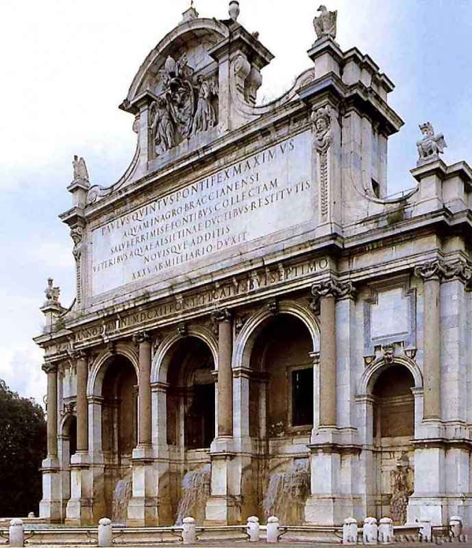 Аква Паола. 1610-1614 - Рим. Италия.