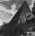 Вид Пирамиды Цестия. 1755 - 380 х 350 мм. Офорт. Париж. Национальная библиотека, Кабинет эстампов.