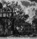 Вид храма Веспасиана. 1756 - 380 х 600 мм. Офорт. Париж. Национальная библиотека, Кабинет эстампов.