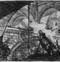 Серия "Тюрьмы", лист XI, первое состояние. 1760 - 400 х 540 мм. Офорт. Париж. Национальная библиотека, Кабинет эстампов.