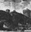 Вид Понте Лугано через Аньене (Анио). 1763 - 450 х 650 мм. Офорт. Париж. Национальная библиотека, Кабинет эстампов.