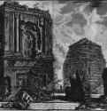 Вид гробницы Лициния на Виа Аппиа Антика. 1764 - 400 х 500 мм. Офорт. Париж. Национальная библиотека, Кабинет эстампов.