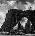 Руины криптопортика на вилле Домициана (вилла Сетте Басси). 1766 - 420 х 600 мм. Офорт. Париж. Национальная библиотека, Кабинет эстампов.